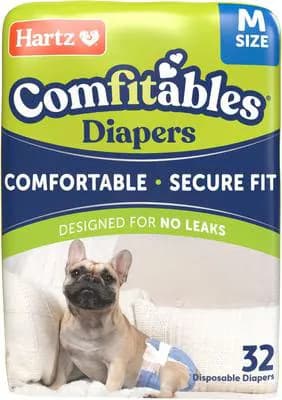 Hartz Comfitables disposable male and female dog diapers package