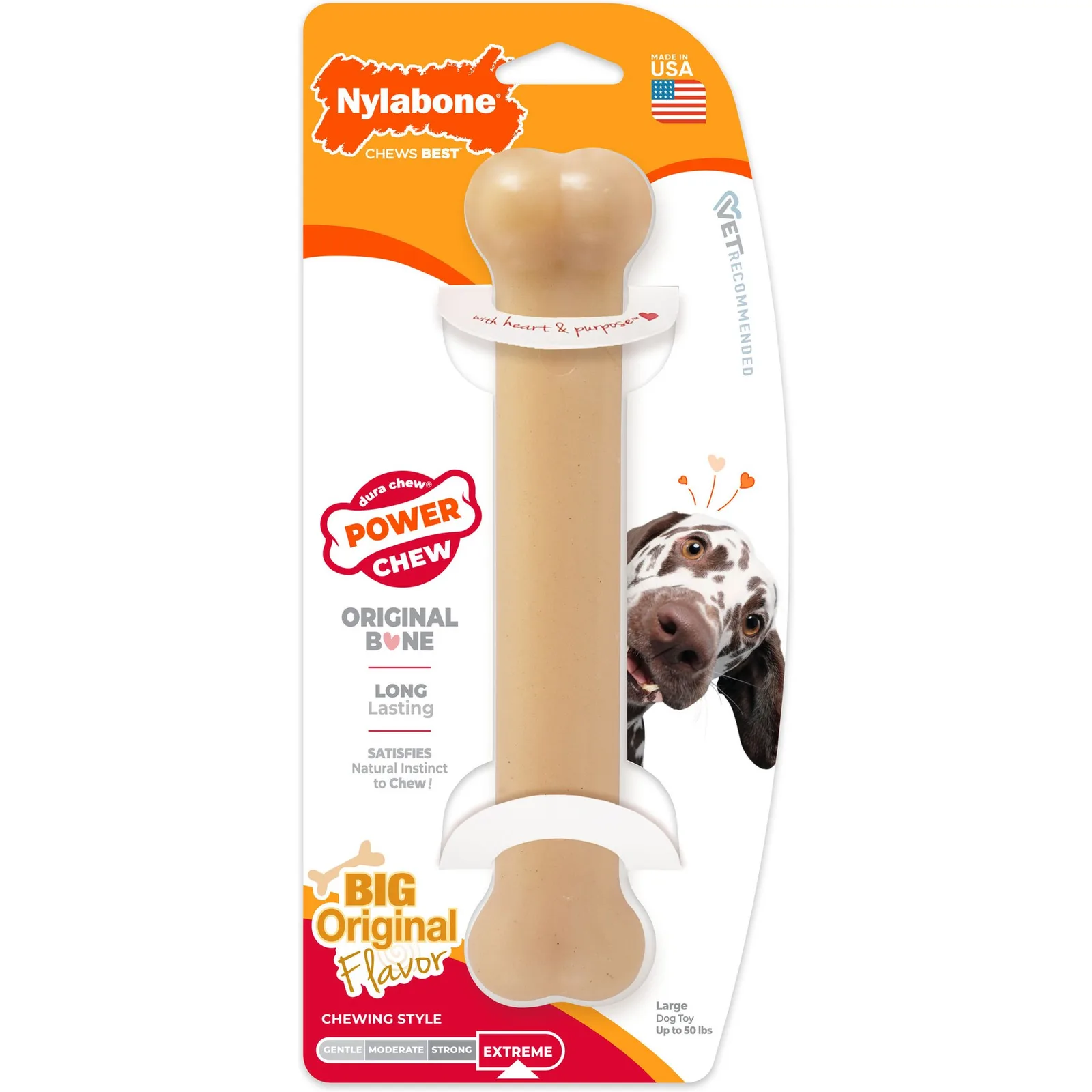 Nylabone Power Chew Original bone in Large-size packaging.