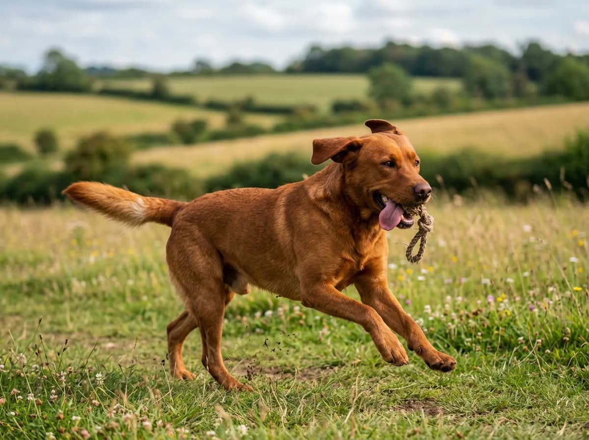 a fox red (deep russet) Labrador retriever illustrating Do Fox Red Labs Fade? What to Expect Over Time