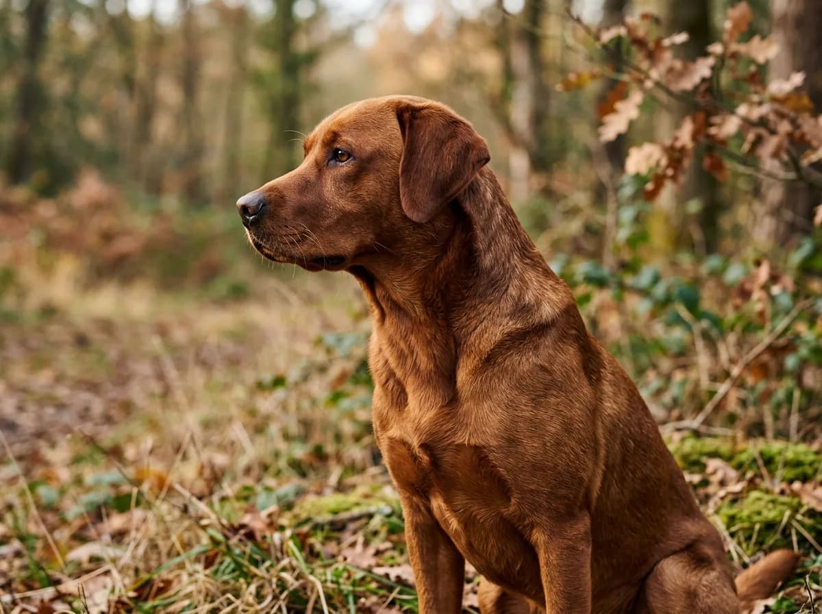 a fox red (deep russet) Labrador retriever illustrating Are Fox Red Labs Purebred and Legitimate?