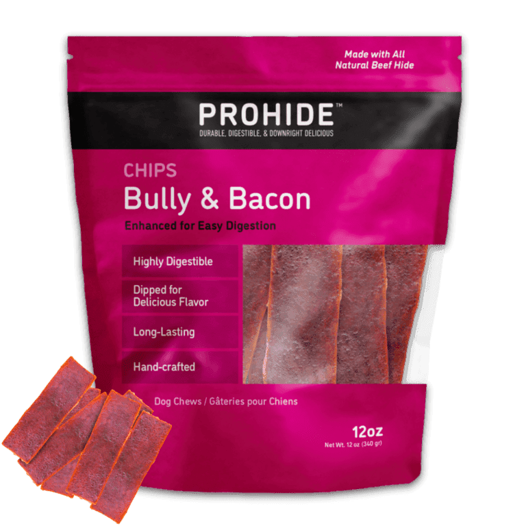 ProHide Bully & Bacon Chips, savory long-lasting chew
