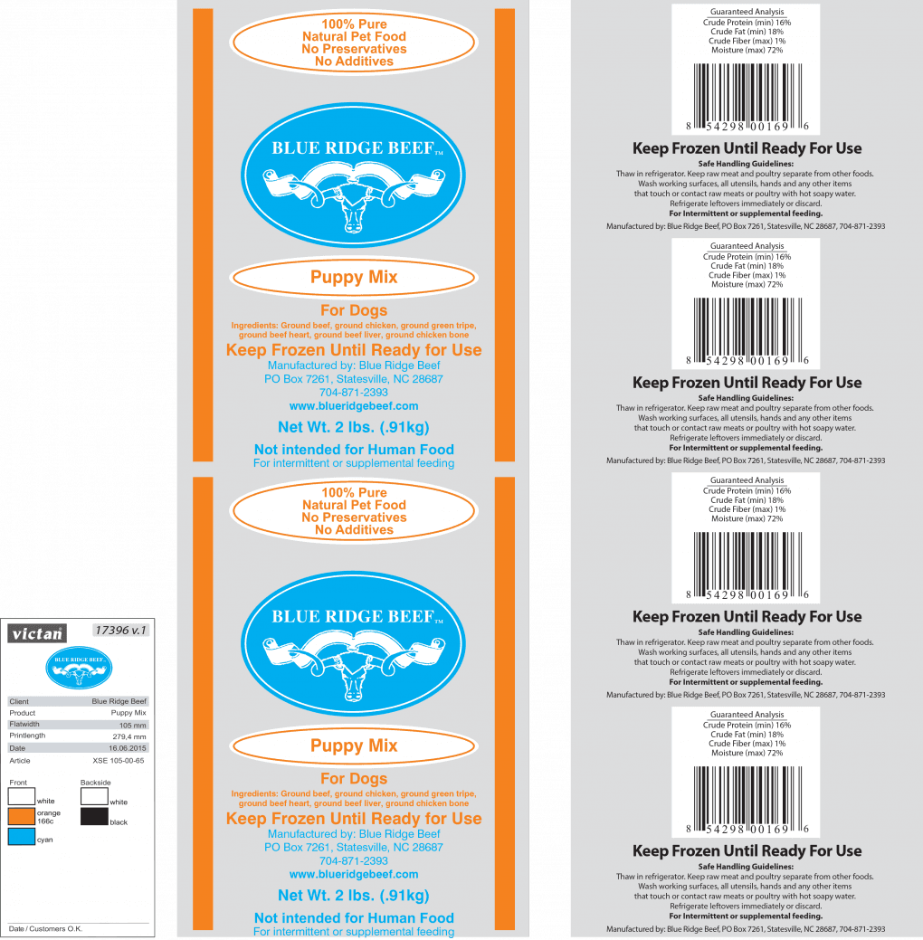 Recalled: Blue Ridge Beef Recalls Blue Ridge Beef Puppy Mix Due to Salmonella Contamination