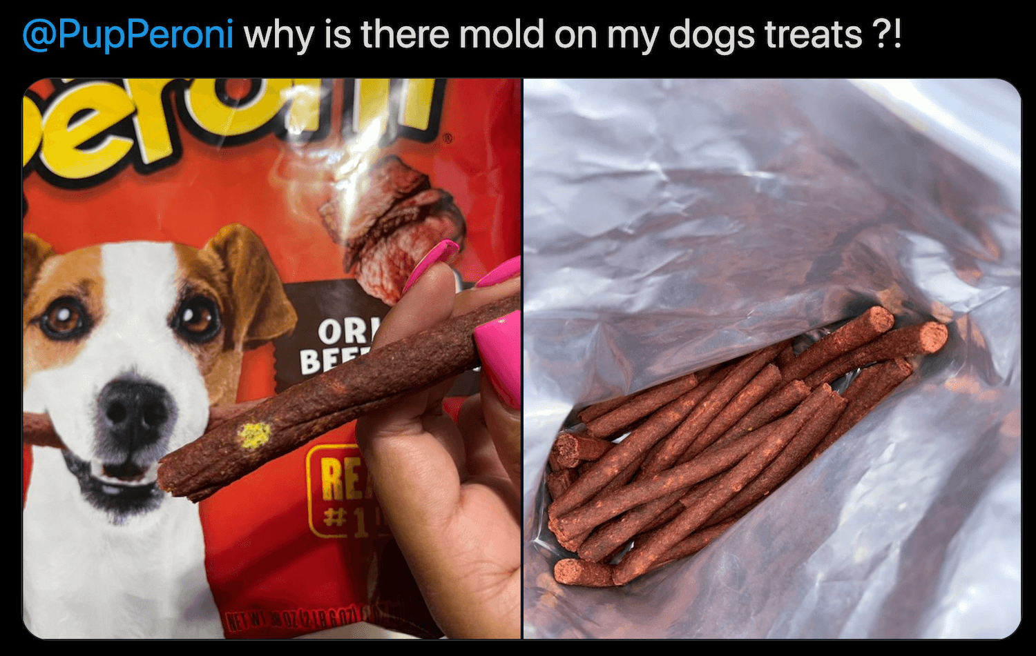 Withdrawal: Pup-Peroni Dog Treats (Original Beef & Triple Steak Flavors)