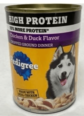 PEDIGREE® Can High Protein Chopped Chicken & Duck Flavor 13.2oz Cans for dogs 