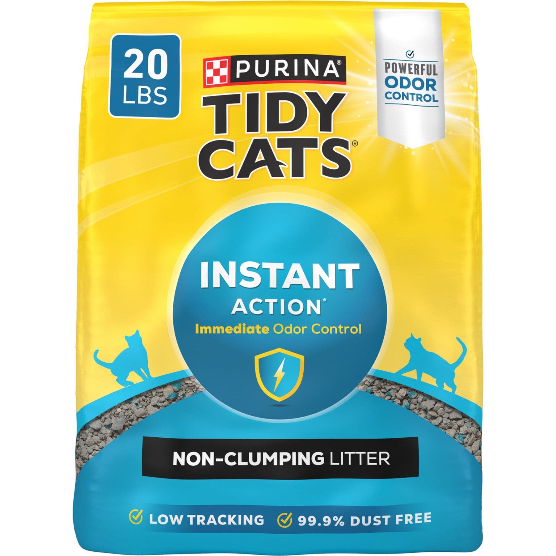 Tidy Cats Non-Clumping Instant Action Odor Control Cat Litter, 20-lb