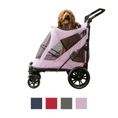 Pet Gear Excursion no-zip dog and cat stroller in mountain lilac