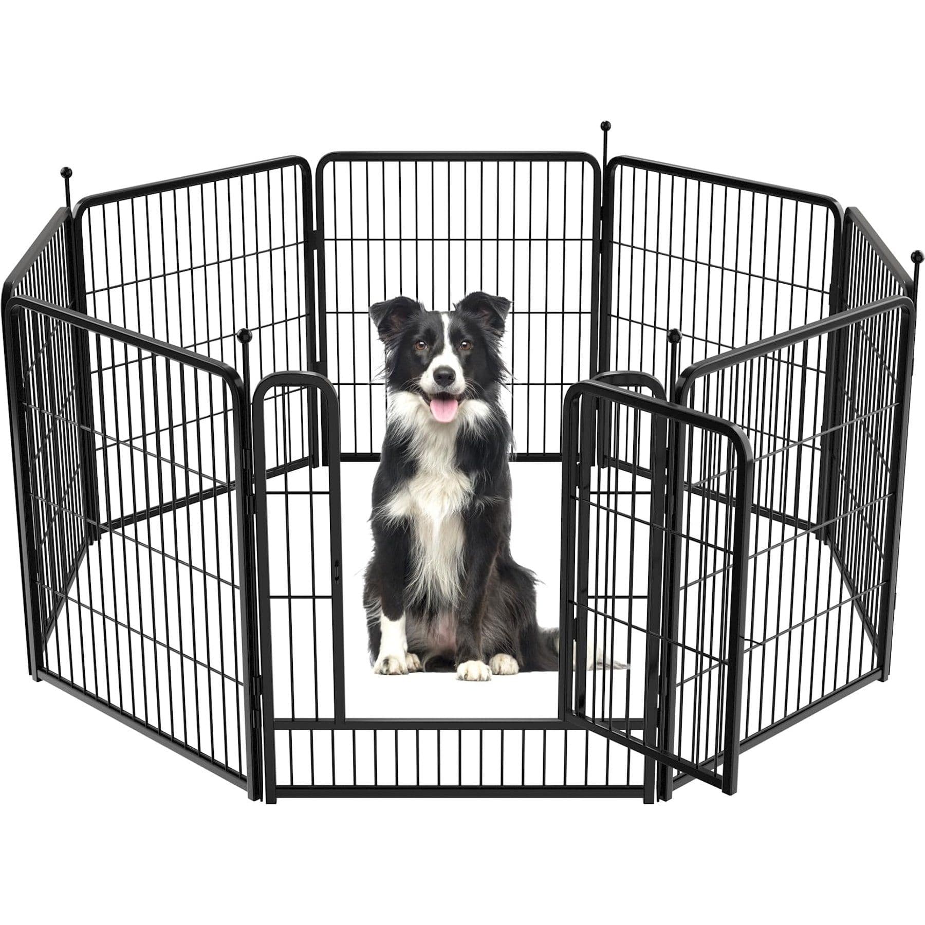FXW Instant Outdoor Dog Playpen, Black, 32-in, 8-panel