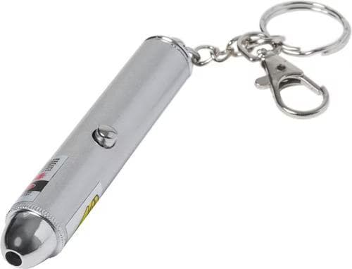 Ethical Pet Spot Single Dot Laser Dog & Cat Toy with silver pointer and keychain