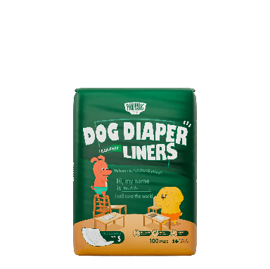 PAWPANG Small dog diaper liner packaging.