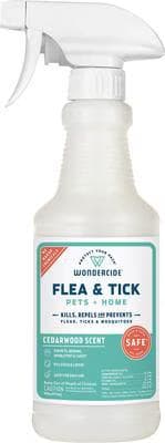 Wondercide Cedarwood flea and tick spray bottle for pets and home