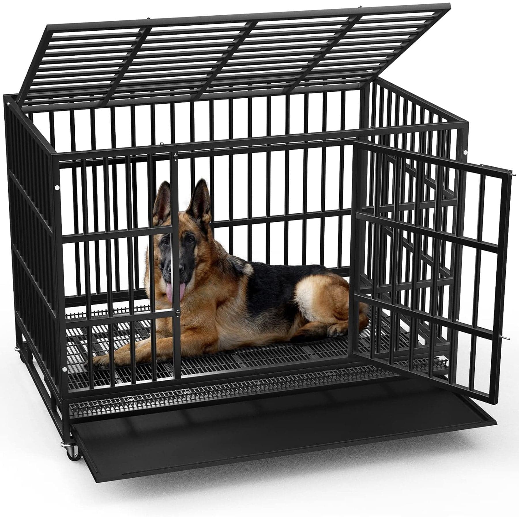 LEMBERI Heavy Duty Dog Crate, 38 Inch