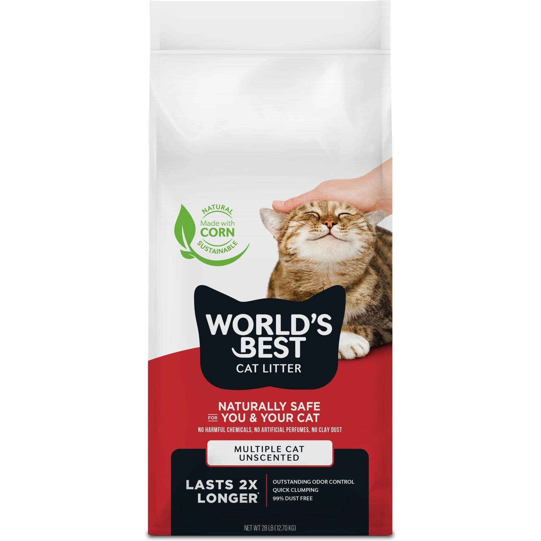 World's Best Cat Litter Scoopable Multiple Cat Clumping Formula, 28-lb