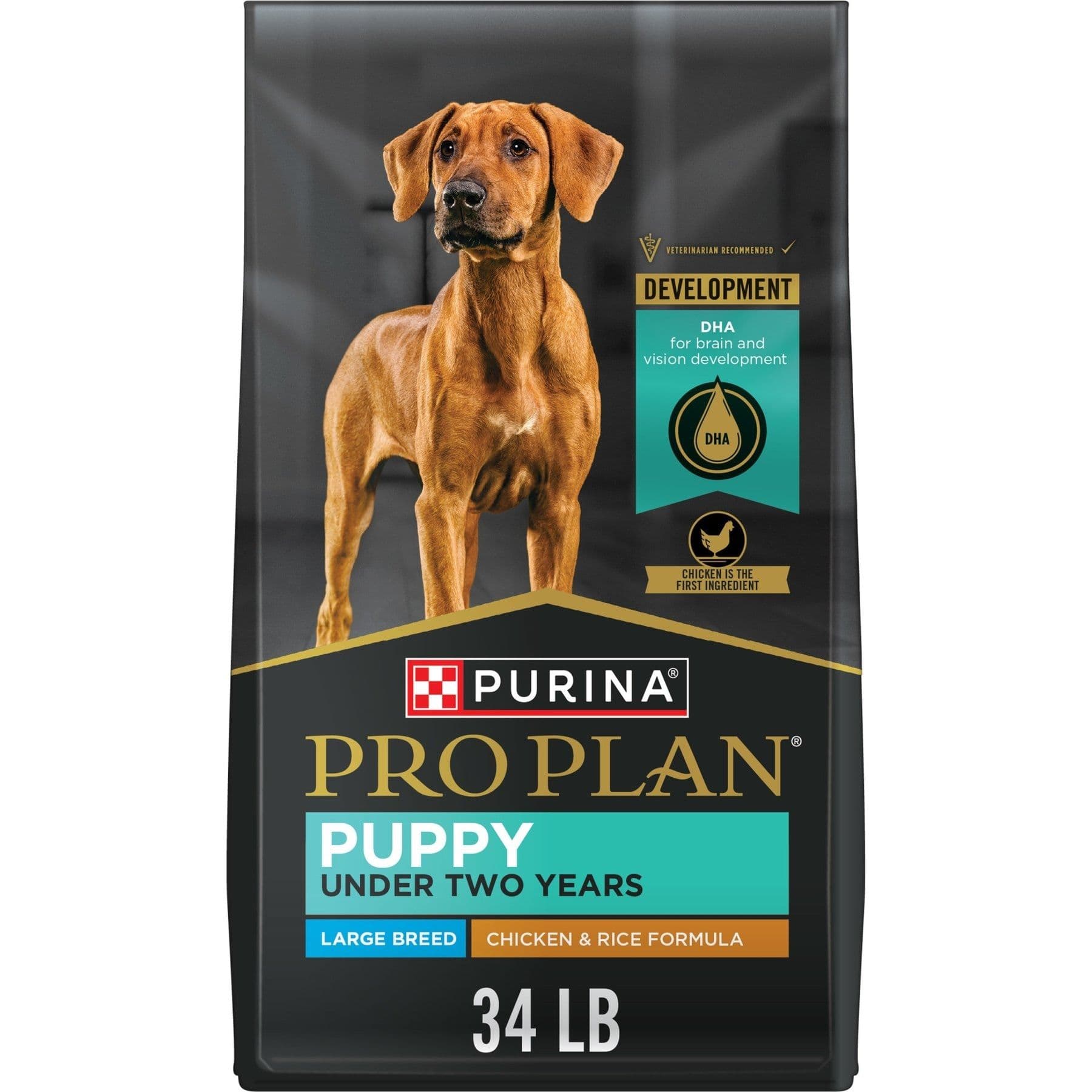 Purina Pro Plan Large Breed Dry Puppy Food, High Protein Chicken & Rice Formula, 34-lb bag