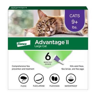 Advantage II Flea Spot Treatment for Large Cats over 9 lbs, 6 doses