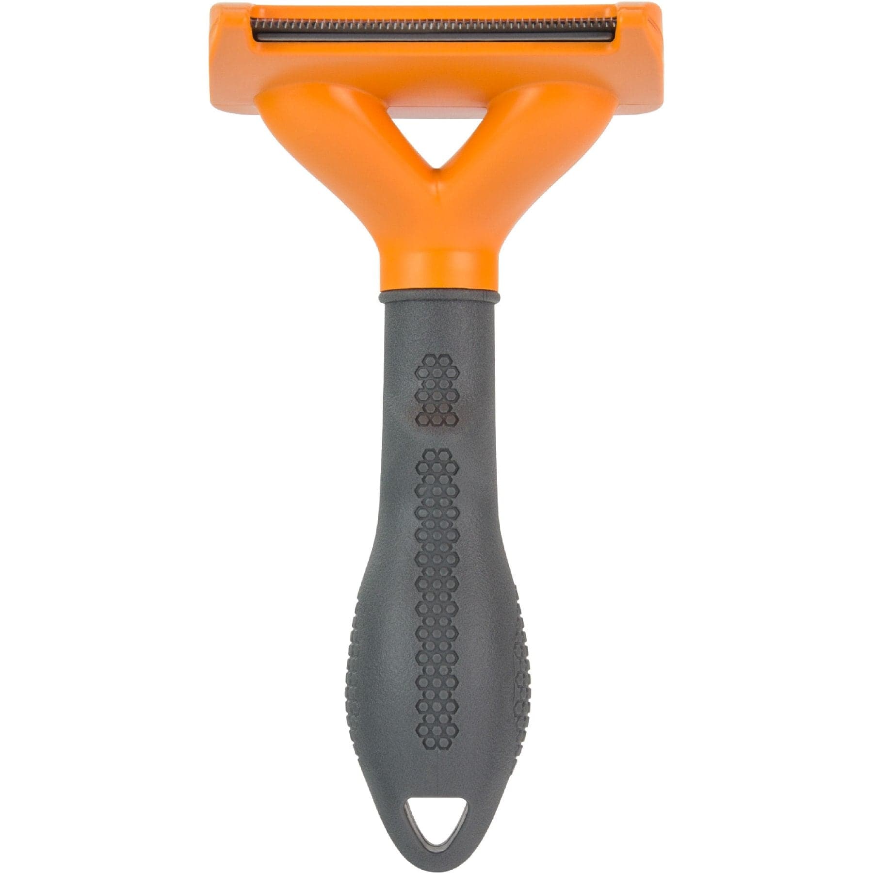 FURminator Long Hair Dog Deshedding Tool, Orange, Medium