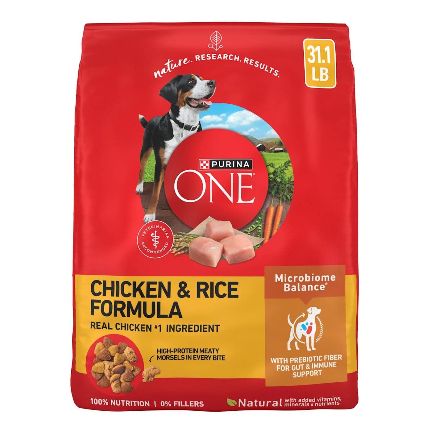 Purina ONE Chicken & Rice Formula bag
