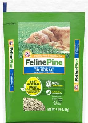 Feline Pine Original Non-Clumping Wood Cat Litter, 7-lb bag