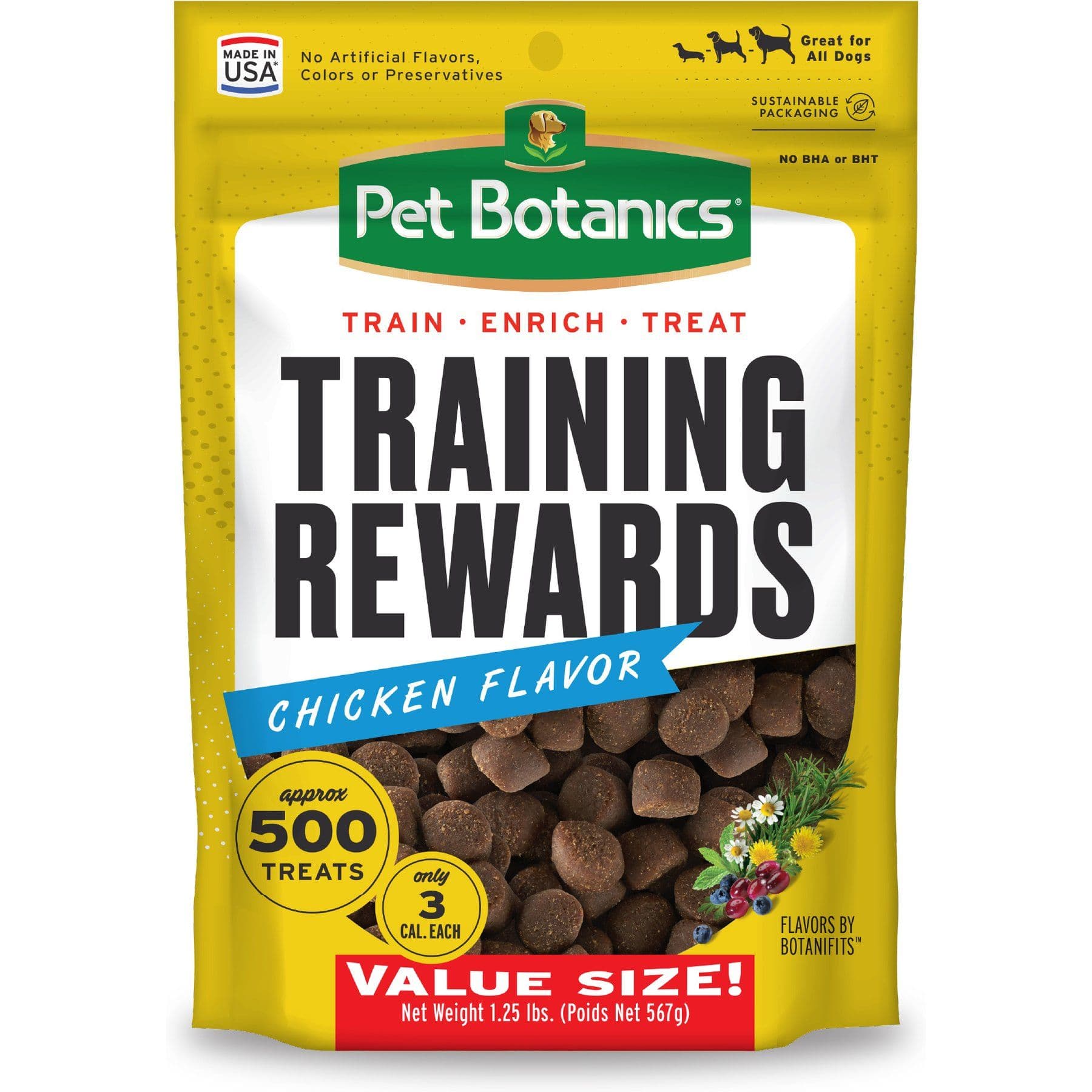 Pet Botanics Training Reward Chicken Flavor Dog Treats, 20-oz bag product package