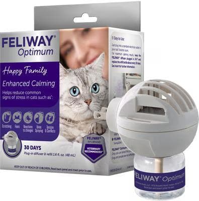 Feliway Optimum 30 day starter kit with plug-in diffuser and 48 mL refill bottle