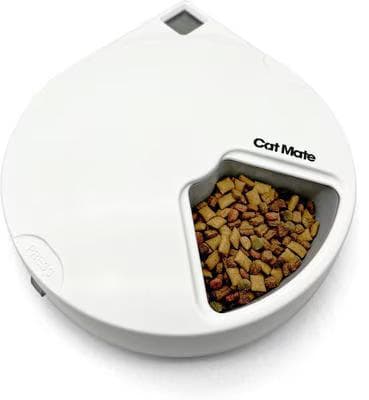 Cat Mate C500 white digital 5-meal automatic dog and cat feeder