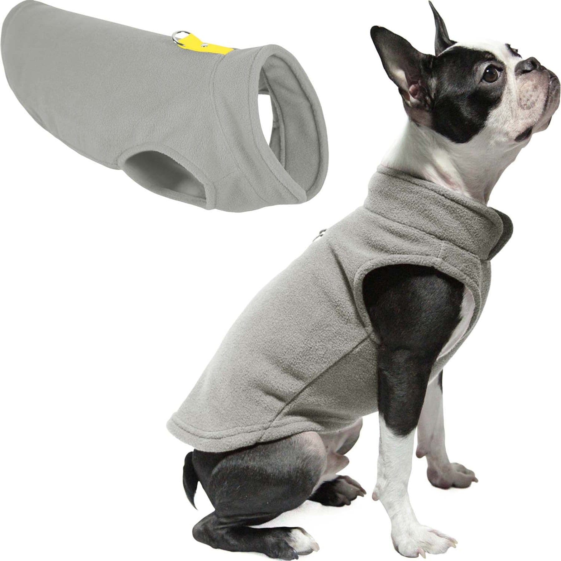 Gooby Fleece Dog Vest, Gray, Small