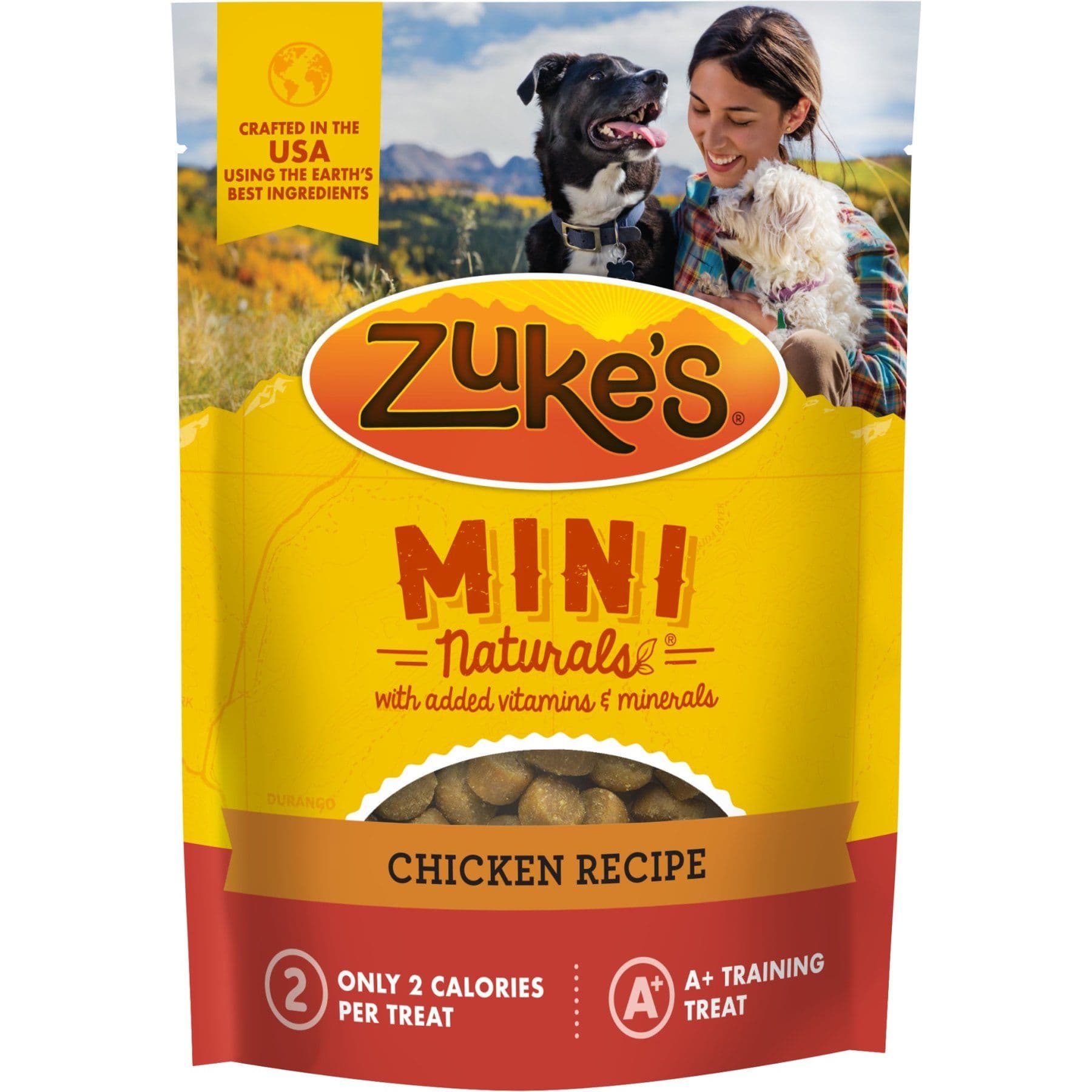 Zuke's Mini Naturals Chicken Recipe Pet Treats for Dogs, 10-oz pouch product package