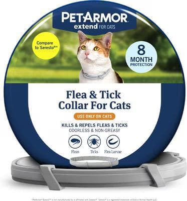 PetArmor Extend Flea and Tick Collar for Cats, 8-month protection, 1 collar