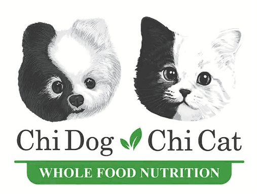 Chi Dog and Chi Cat brand logo with whole food nutrition tagline