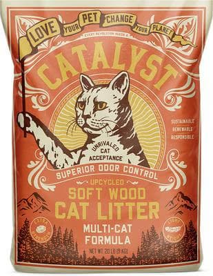 Catalyst Pet Multi-Cat Formula soft wood cat litter, 20-lb bag