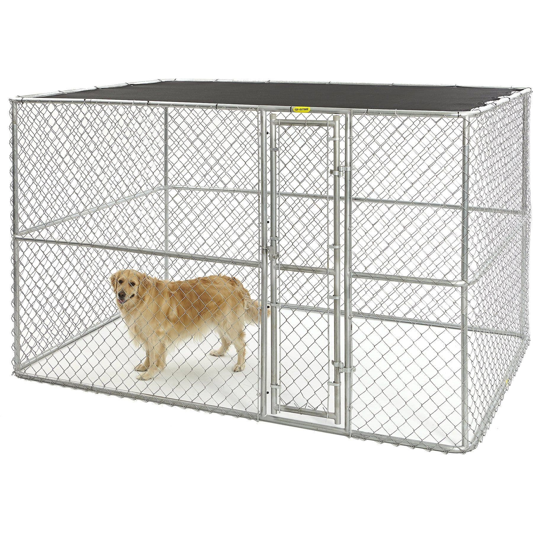 MidWest K9 Steel Chain Link Portable Outdoor Dog Kennel, 10-ft