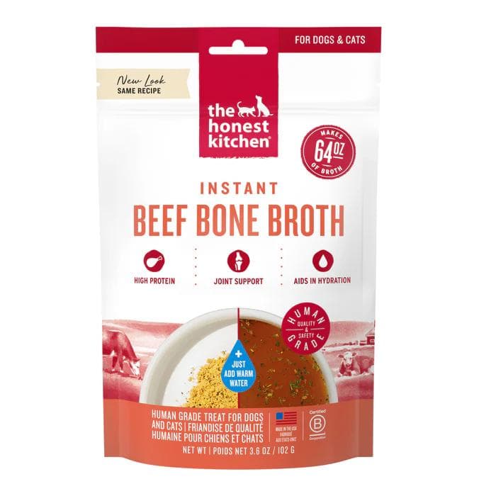 The Honest Kitchen Instant Beef Bone Broth with Turmeric, 3.6 oz package