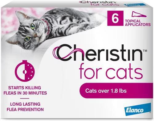 Cheristin Flea Spot Treatment for Cats over 1.8 lbs, 6 topical applicators