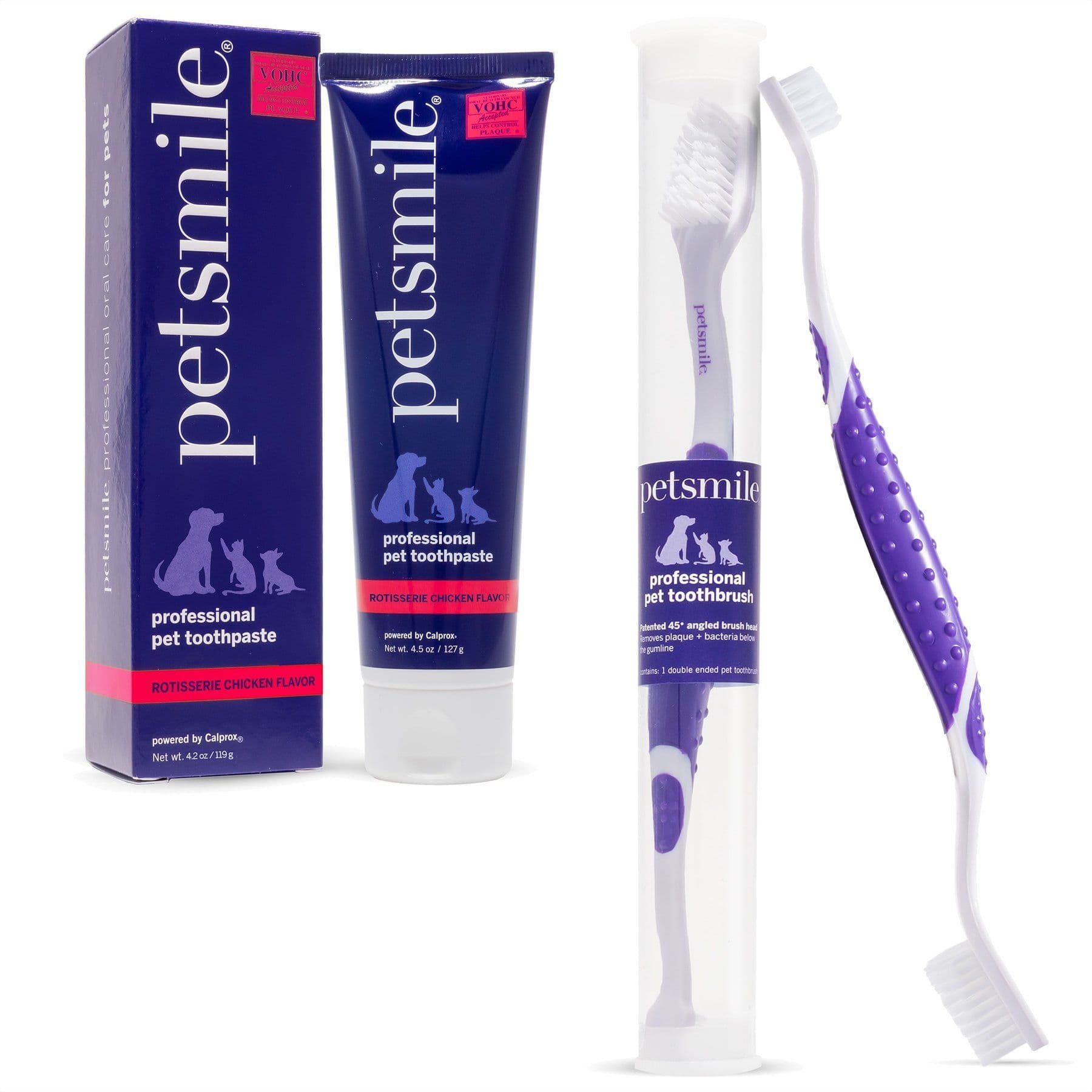 Petsmile Professional rotisserie chicken pet toothpaste and toothbrush bundle