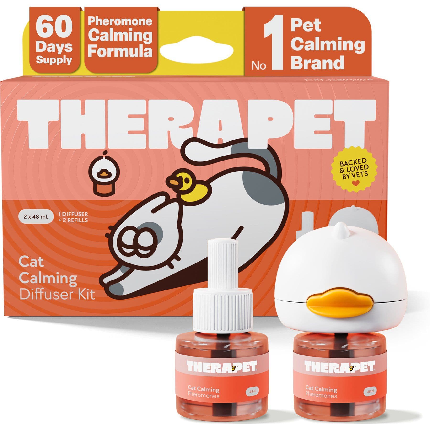 TherapetMD Cat Pheromone Calming Diffuser & Refill Kit for Stressed Cats, 60 day