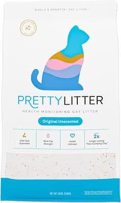 PrettyLitter Health Monitoring Cat Litter, 8-pound bag (color-changing crystal cat litter sold on Chewy).