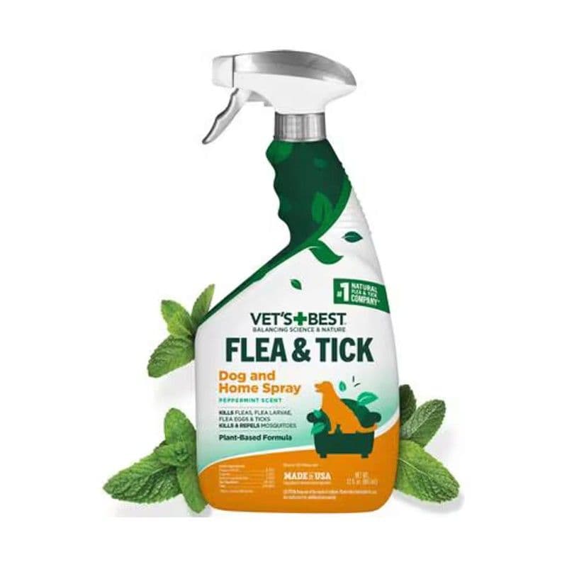 Vet's Best indoor flea and tick peppermint home spray for dogs, 32 fl oz bottle