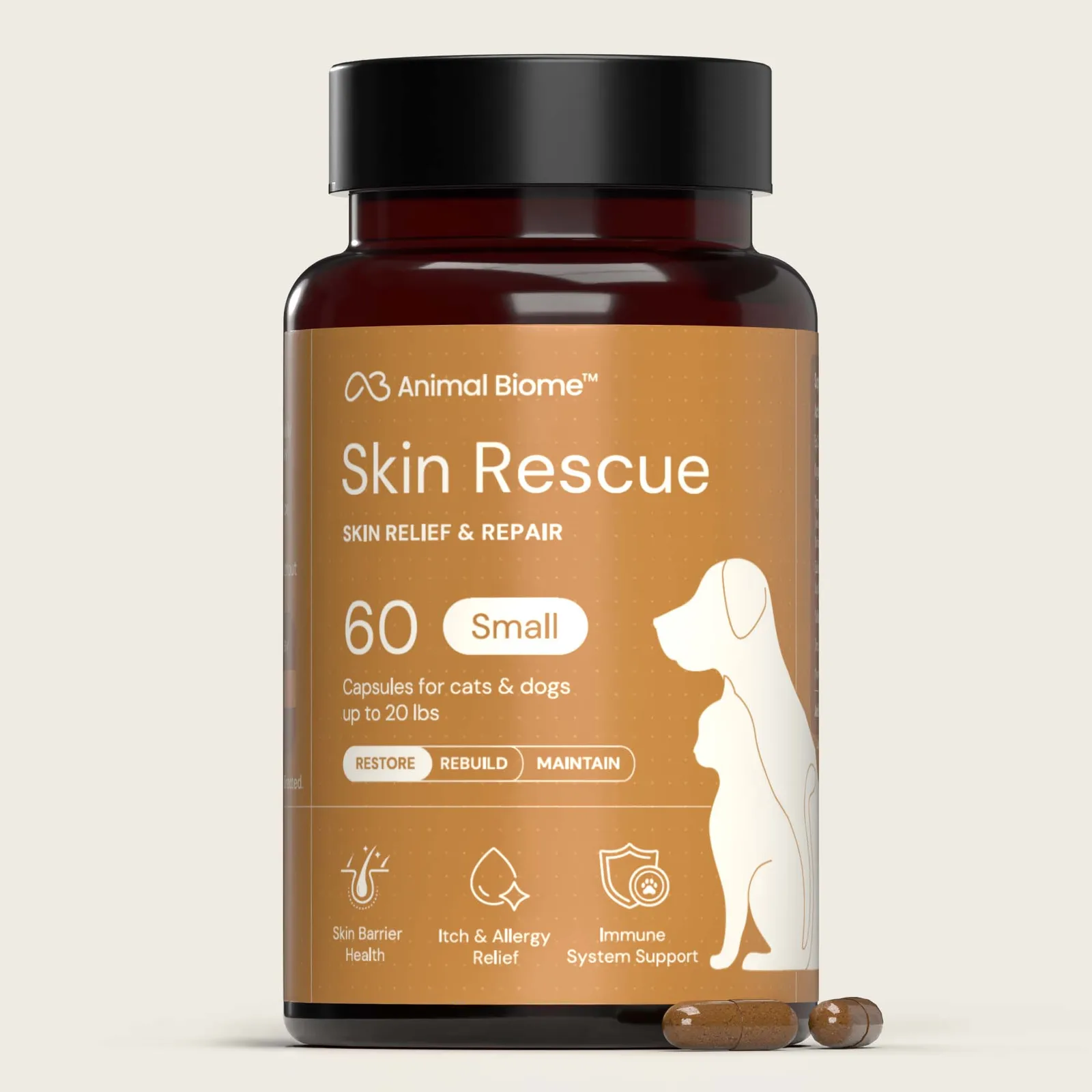 Official Animal Biome Skin Rescue bottle for small cats and dogs