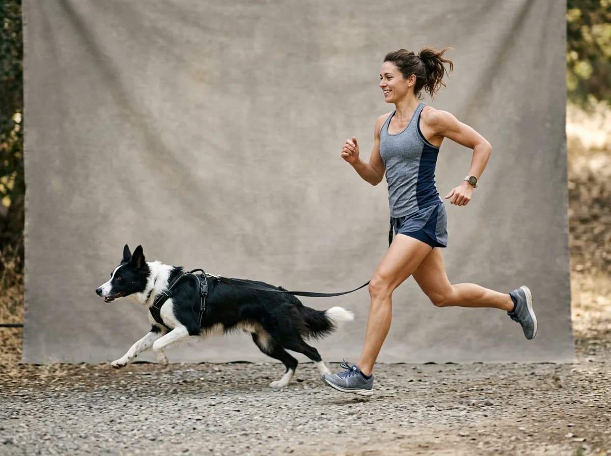 athletic dogs running or jogging with people outdoors illustrating More Athletic Breeds Worth Considering