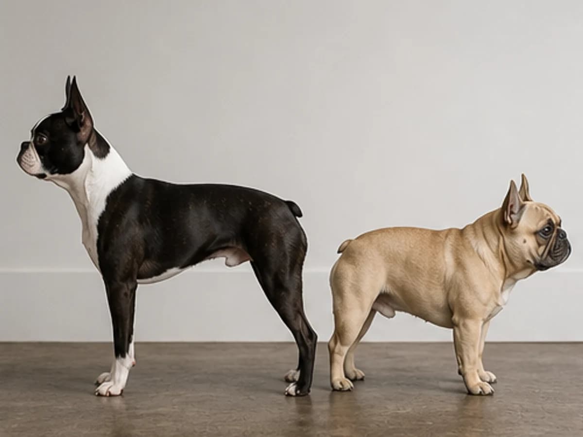 Side-profile comparison showing leg length and body build