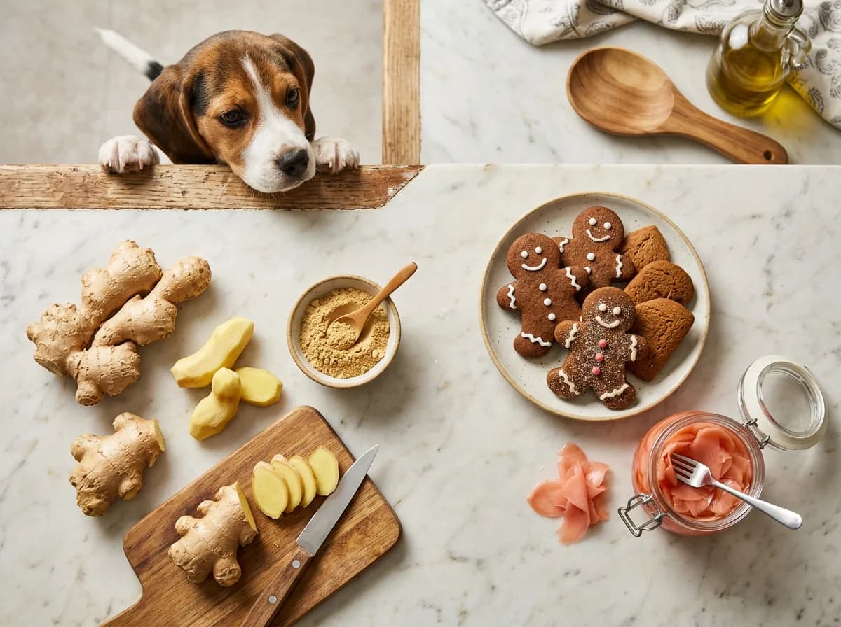 Safe fresh ginger versus unsafe gingerbread and pickled ginger for dogs