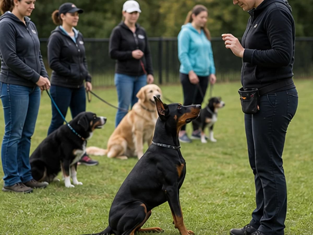 Training costs: Doberman in a small reward-based group class
