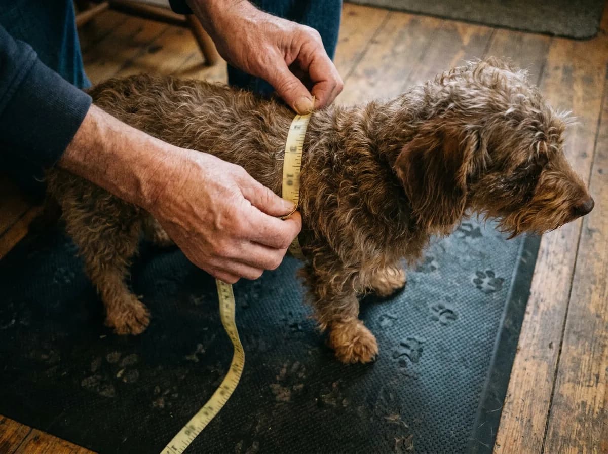 Person holding a measuring tape around a Doxiepoo torso