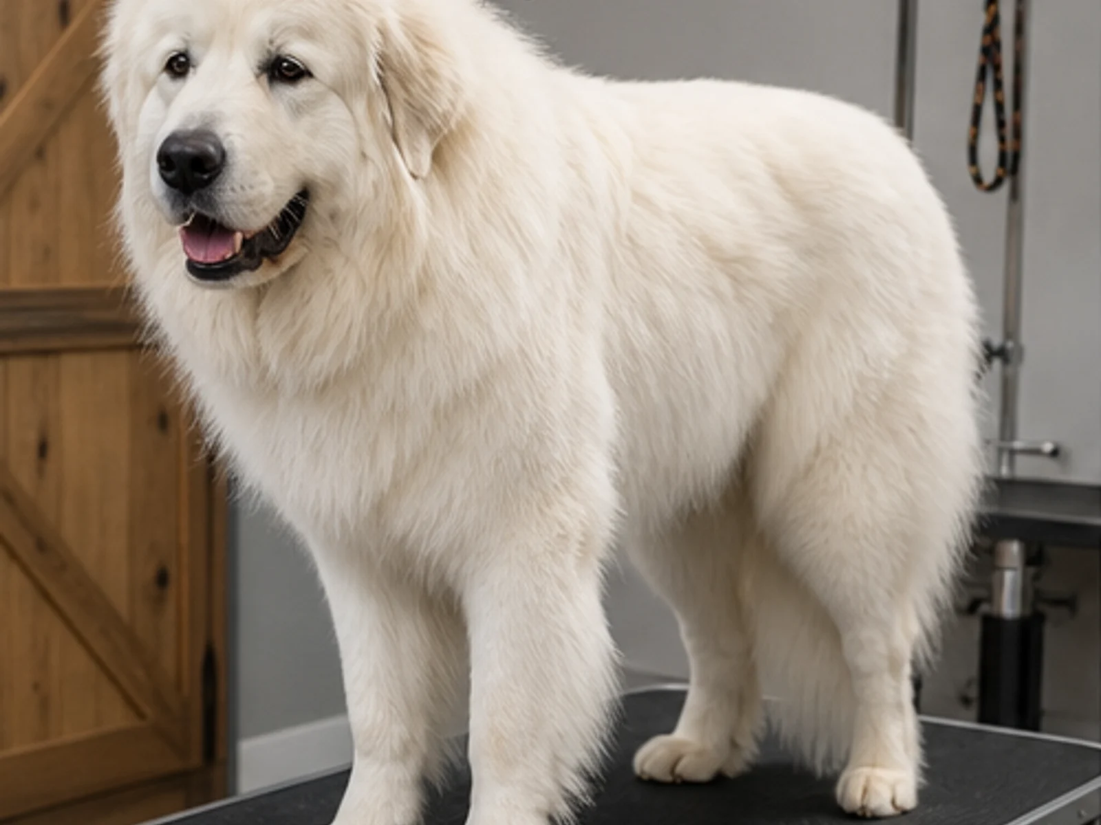 well-groomed adult Great Pyrenees with natural coat texture