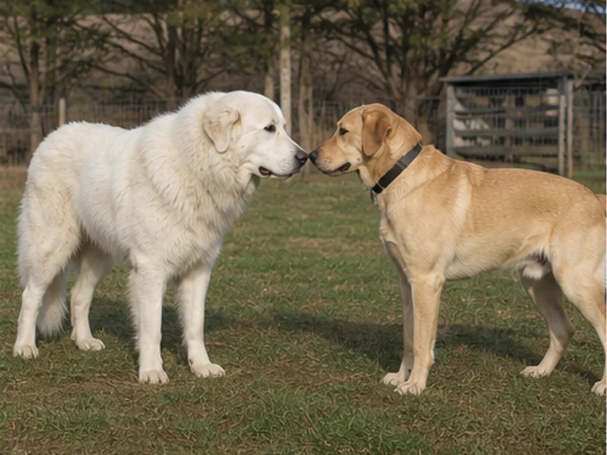 Managed introduction to another dog with loose body language