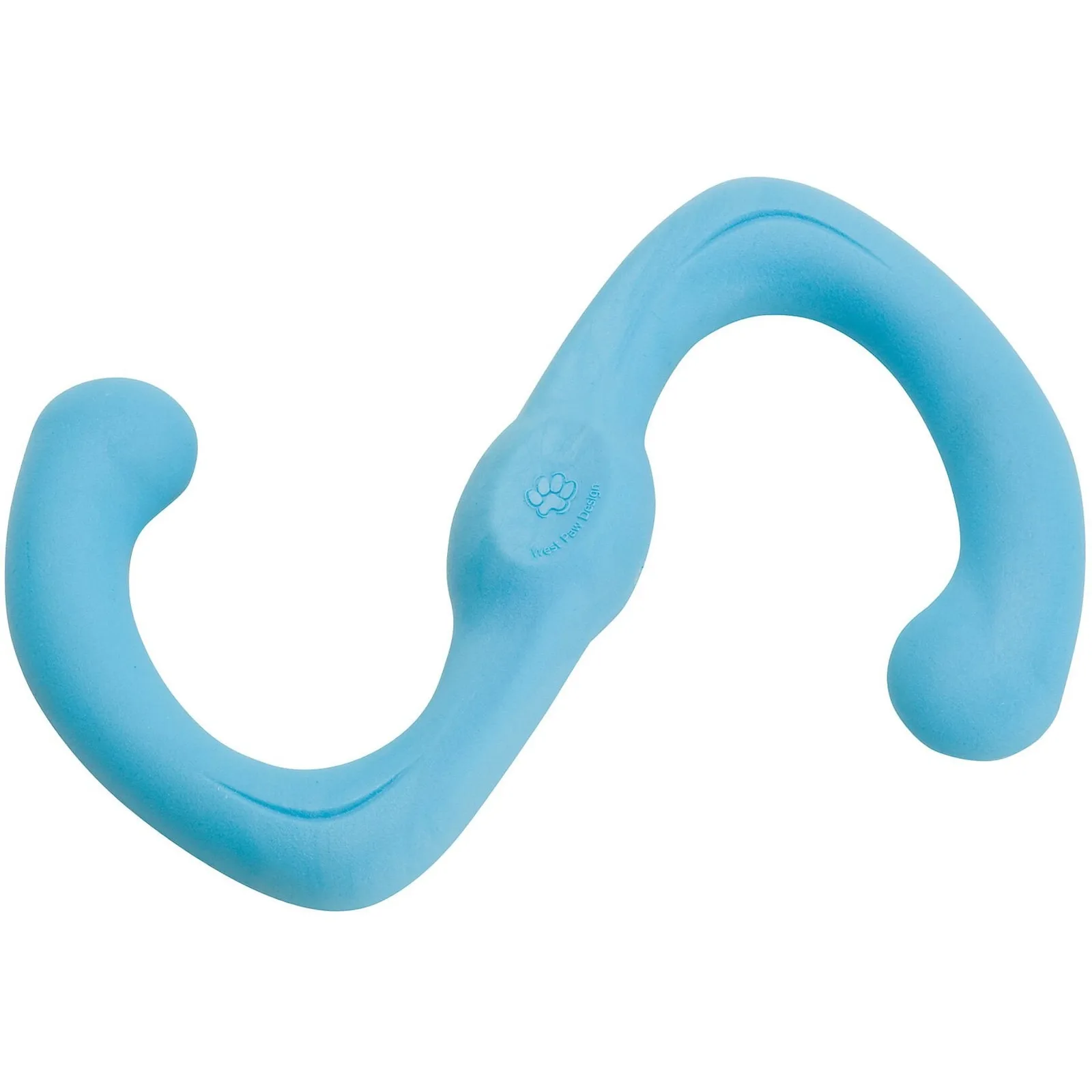 Aqua-blue West Paw Bumi with an S-shaped body.