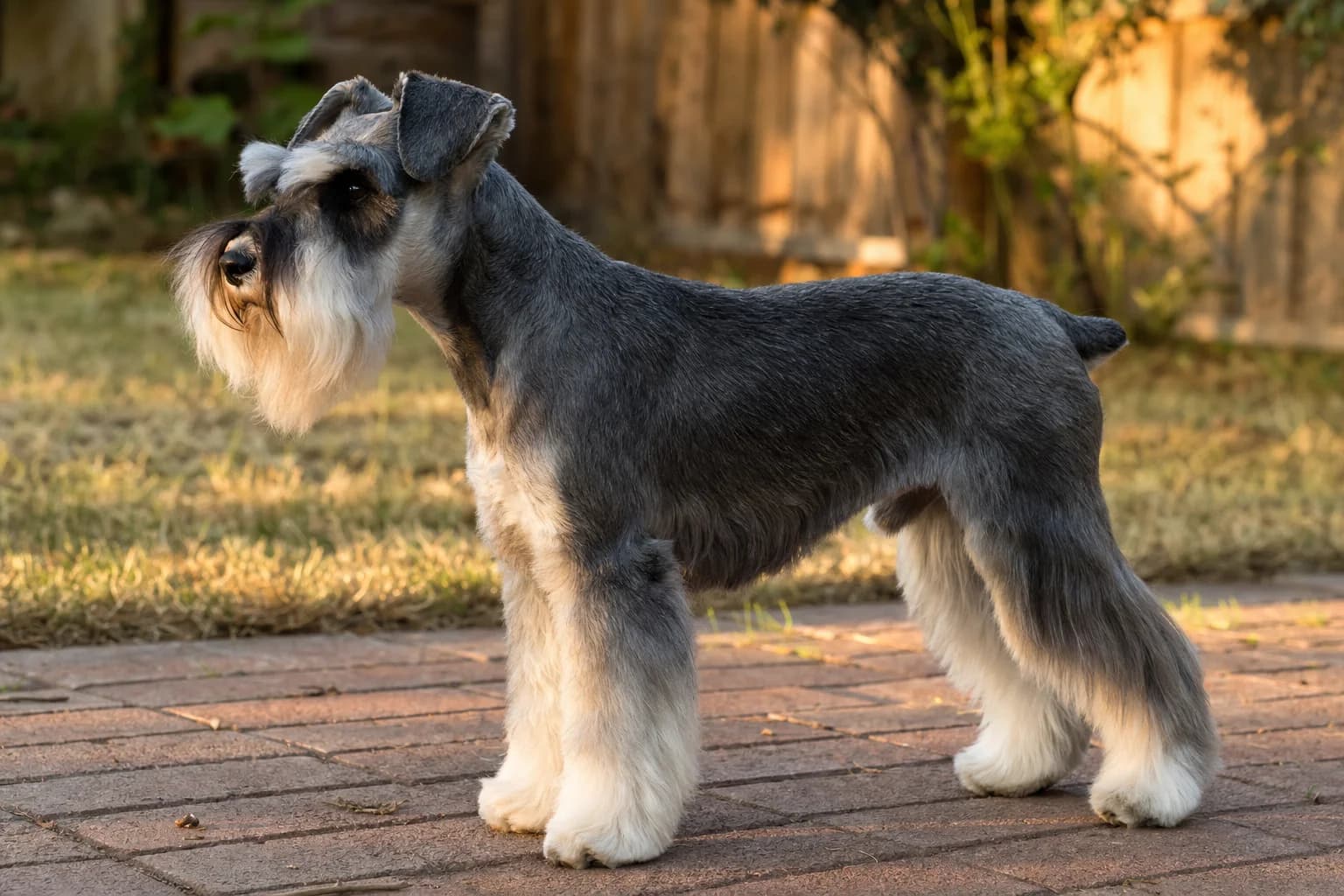 The traditional clipped-pet outline from the side