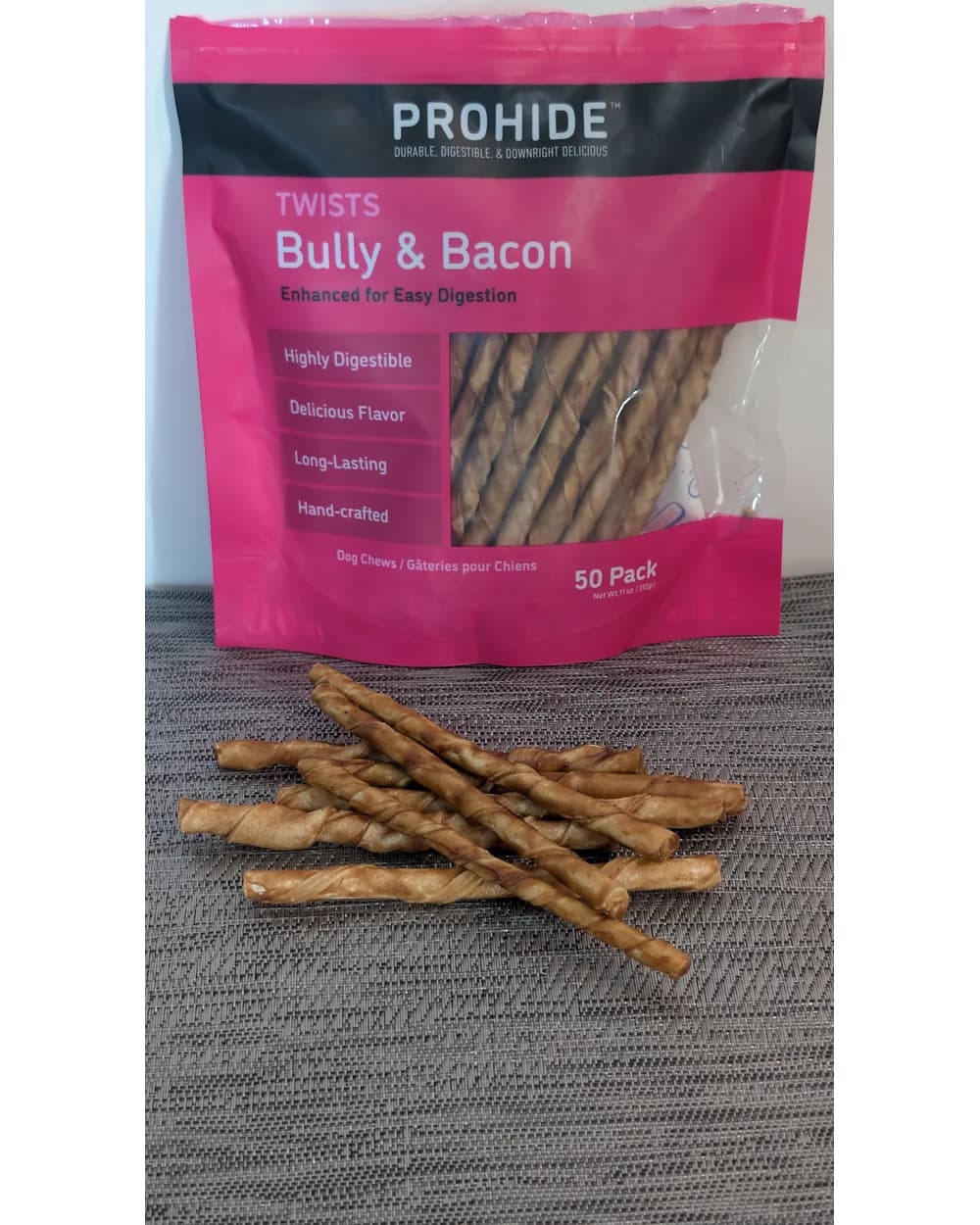 ProHide Bully & Bacon Twists 50-pack value box