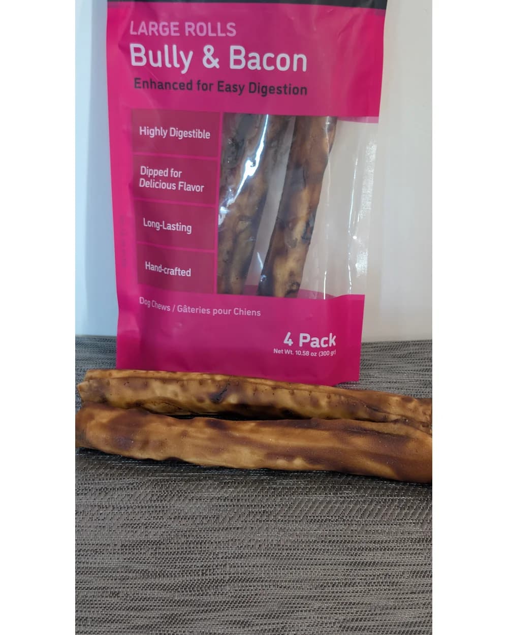 ProHide Large Rolls package with two beef hide rolls in front