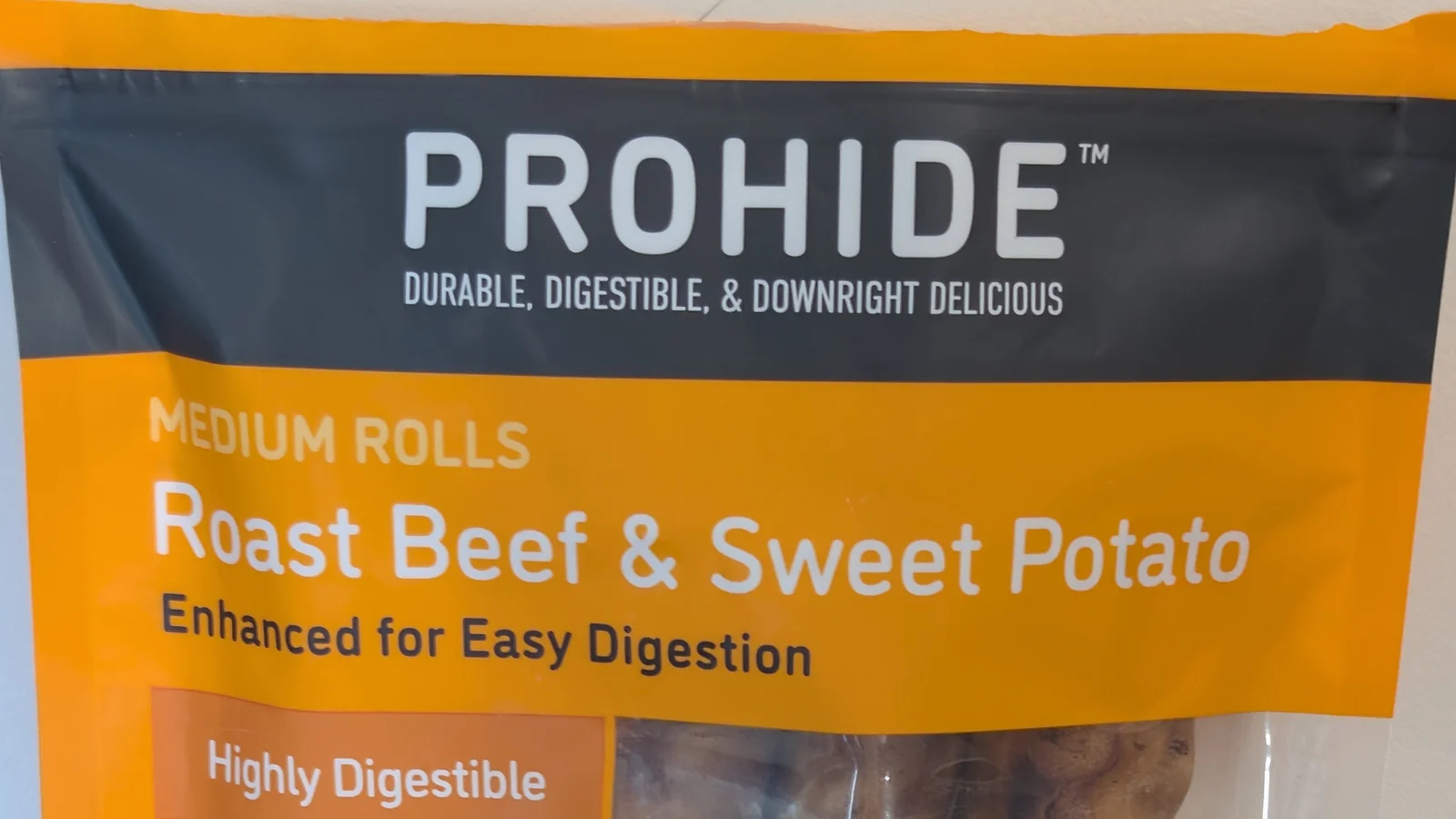 ProHide Roast Beef & Sweet Potato Medium Rolls package