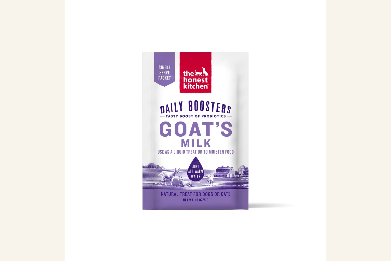 The Honest Kitchen goat's milk Daily Boosters package